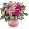 Radiating soft sophistication, Teleflora's Pretty In Petal Bouquet blends pink roses, alstroemeria