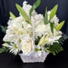 Embrace a feeling of serenity and love with this serene basket brimming