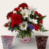 Our Best Actor arrangement delivers leading-role charm with cheerful carnations and classic