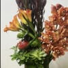 Safari Sunset, Mini calla, Succulents , Cym. orchids., Protea