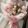 Pink and white Tulip Bouquet is a favorite for everyone! These delicately