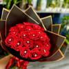 &ldquo;Elegant Red Rose Bouquet: A stunning arrangement of 24 deep red roses