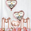 beautiful bouquet of special metallic balloons with details for the occasion of