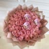 Signature hand-tied rose bouquet 
50 Hermosa Pink Roses 
Orchids 

*This bouquet does