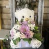 fresh flowers with bear 