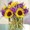 Amethyst Sunshine
Sunflowers with a little fragrance from stock flower. A nice arrangement