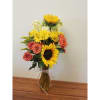 The perfect arrangement to cheer someone up. This bright Sunflower arrangement to
