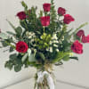For classic romance, a dozen red roses is always the perfect choice.