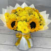 Yellow Garden Flower, Vase - Rwap white paper 