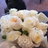 All white /White roses / white hyacinth tight ,compact look in a