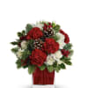 Make them merry with this sweet bouquet! Red carnations and white carnations