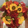 Experience the beauty of nature with our stunning Rose and Sunflower Bouquet!