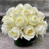 Make a bold statement with this elegantly simple design. White roses symbolize