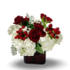Elegant and festive, Cranberry Cloud blends the richness of deep red roses