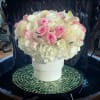 Premium Roses, Hydrangea, Lisianthus, Cala Lilies, and more...in ceramic vase