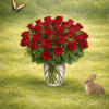 Nothing says "I really love you" like red roses. This stunning arrangement