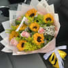 You can ask for change in colors during checkout.
Standard=6 Roses&amp;6 Sunflowers//.
Deluxe =