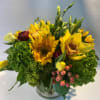 This sunny and bright arrangement is our way of celebrating spring coming!