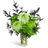 Emerald City features a striking blend of Cremons, Hydrangea, Hypericum berries, Eryngium