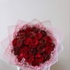 Beautiful bouquet 25 frosted red roses with glitter idea to surprise with