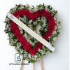Large Heart With Red Rose and baby breath 