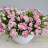 Pink is the theme of this gorgeous arrangement! We paired together ranunculus
