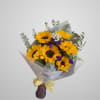 Celebrate life's abundance with the stunning Golden Harvest bouquet. Brilliant sunflowers take