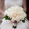 White Roses bride bouquet