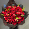 25 Red Roses and dozen Red Tulips&amp;nbsp;