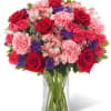 Red and pink flowers bouquet 