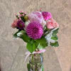 This bouquet is sweet and full of seasonal flowers that will surely