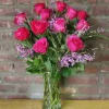 These vibrant, dozen hot pink "Hot Lady" roses are hand-designed by our
