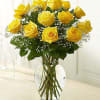 A radiant dozen yellow roses, hand-designed by our floral team to bring