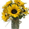 Signature Sunflower Arrangement using a Mason Jar