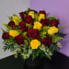 18 premiums roses red and yellow in a box 