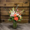 Think spring, but with an elegant twist. Pink tulips, white and orange
