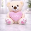 Make your flower delivery extra special with our Cream &ldquo;Love&rdquo; Teddy Bear