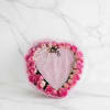 The elegant heart design symbolizes love and care, while the gentle pink