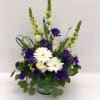 Duo

An elegant purple and white floral arrangement featuring gerbera daisies, lisianthus, irises