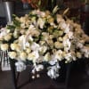 white roses and white orchids 