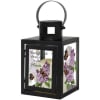 Black memorial lantern with lilac and butterfly panels