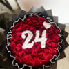 Pictures posted are 50roses(black paper)

75 roses (white paper)

Trendy red rose bouquet with