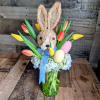 Shown as Standard
Hydrangea, tulips, a rabbit head and a couple colored eggs