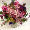 A beautiful and fragrant mix of stock





, eucalyptus, hydrangea and more! (Some