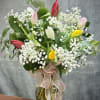 Charming beautiful Vibrant Tulips Vase Arrangement to brighten your day and your