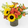 AUTUMN FLOWERS WITH SUNFLOWERS, TULIPS &amp; ROSES

Warm, bright and fresh. This autumn-inspired