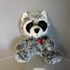Racoon plush with heart