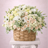Brighten any space with our Elegant Flower Basket Arrangement! Bursting with vibrant