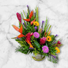 Tropical colorful flower arrangement 