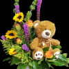 Combination of bears with flowers